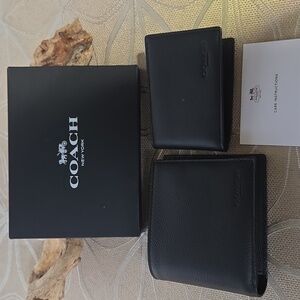 Coach 3-In-1 Black Bi-fold Men's Wallet!